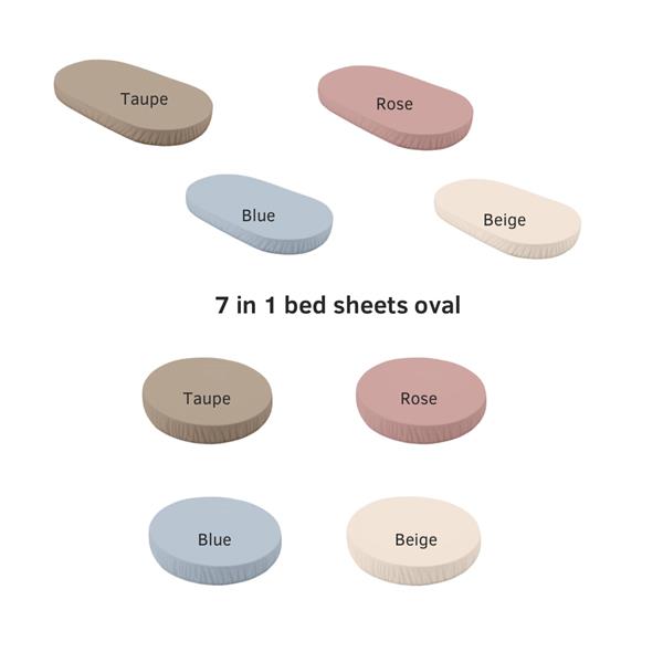 Grote foto multifunctioneel ovaal 7 in 1 babybed peuterbed incl. matras antraciet antraciet kinderen en baby complete kinderkamers