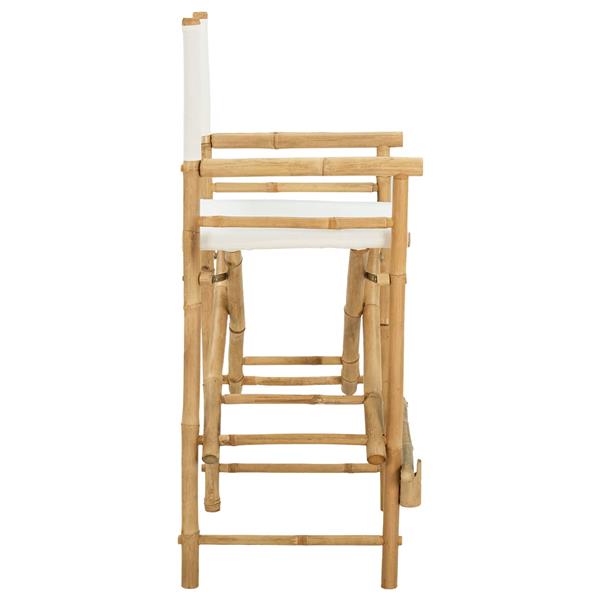 Grote foto vidaxl vouwbare regisseursstoel 2 pcs naturel 58 x 48 x 115 cm bamboe tuin en terras tuinmeubelen