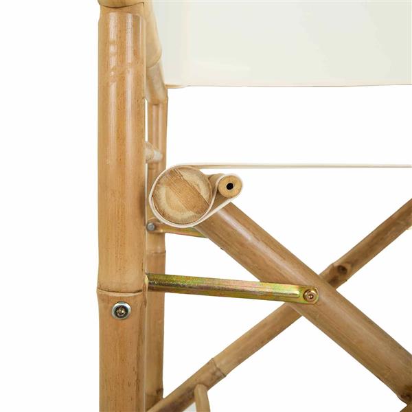 Grote foto vidaxl vouwbare regisseursstoel 2 pcs naturel 58 x 48 x 115 cm bamboe tuin en terras tuinmeubelen