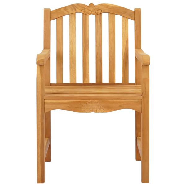 Grote foto vidaxl tuinstoel 2 pcs naturel 58 x 60 x 93 cm massief teakhout tuin en terras tuinmeubelen