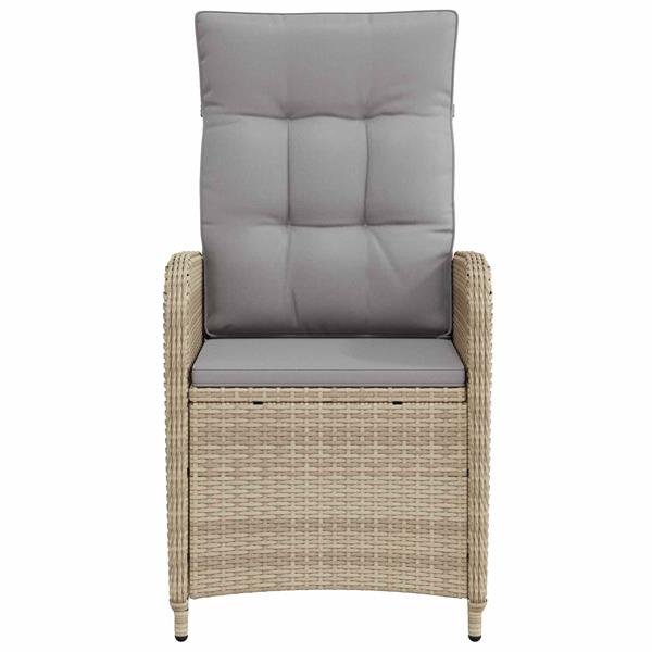 Grote foto vidaxl verstelbare tuinstoel met kussen 57 x 63 x 112 cm tuin en terras tuinmeubelen