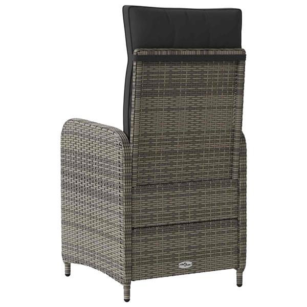 Grote foto vidaxl verstelbare tuinstoel grijs en donkergrijs 57 x 63 x 94 cm tuin en terras tuinmeubelen