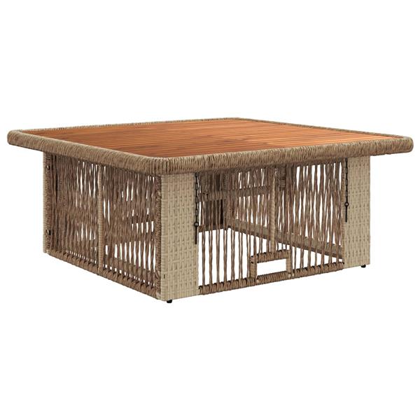 Grote foto vidaxl tuin eettafelset met kussen 3 pcs beige en cr me poly rattan tuin en terras tuinmeubelen