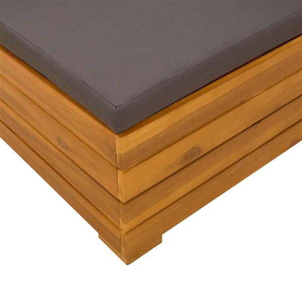 Grote foto vidaxl tuin loungeset met kussen 2 stuk bruin massief acaciahout tuin en terras tuinmeubelen