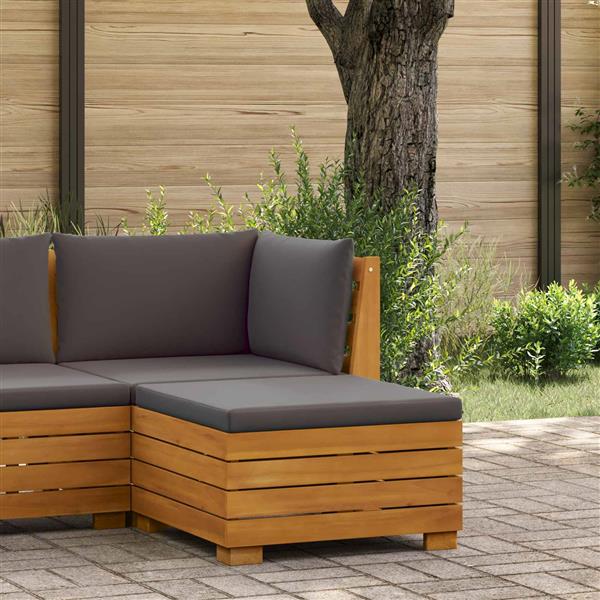 Grote foto vidaxl tuinvoetenbank massief acaciahout bruin tuin en terras tuinmeubelen