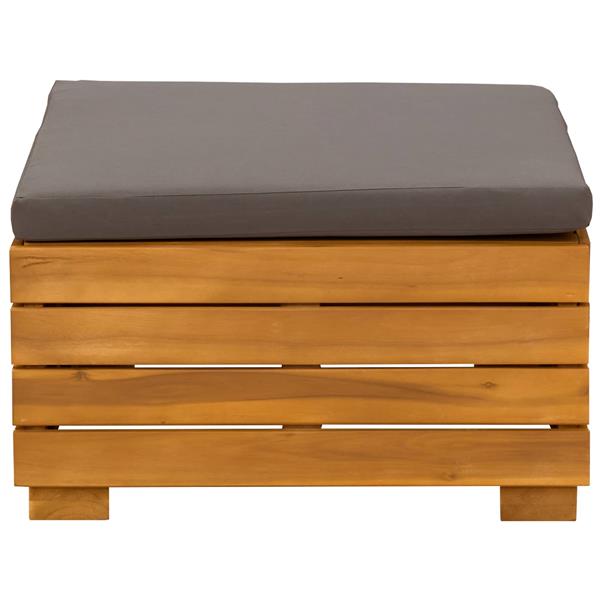 Grote foto vidaxl tuinvoetenbank massief acaciahout bruin tuin en terras tuinmeubelen