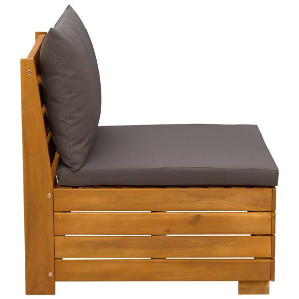 Grote foto vidaxl tuin midden sofa massief acaciahout bruin tuin en terras tuinmeubelen