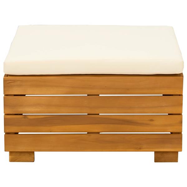 Grote foto vidaxl tuin loungeset met kussen 2 stuk bruin massief acaciahout tuin en terras tuinmeubelen