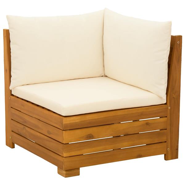 Grote foto vidaxl tuin loungeset met kussen 2 stuk bruin massief acaciahout tuin en terras tuinmeubelen