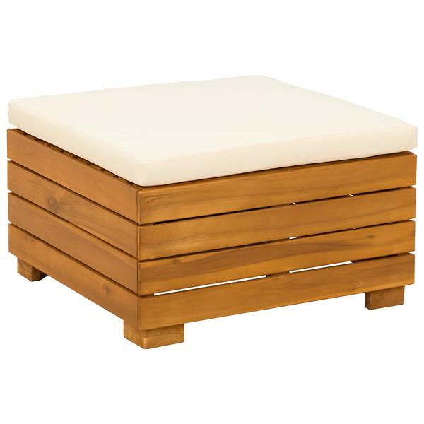 Grote foto vidaxl tuinvoetenbank massief acaciahout bruin tuin en terras tuinmeubelen