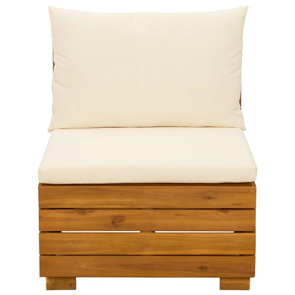 Grote foto vidaxl tuin midden sofa massief acaciahout bruin tuin en terras tuinmeubelen