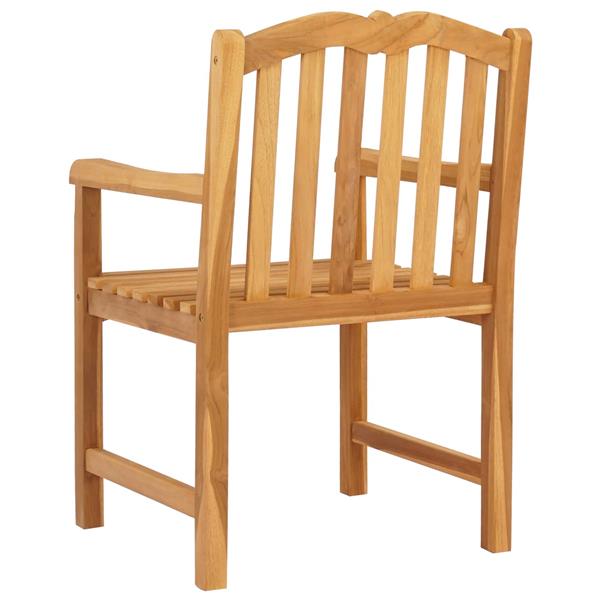 Grote foto vidaxl tuinstoel 2 pcs naturel 58 x 60 x 93 cm massief teakhout tuin en terras tuinmeubelen