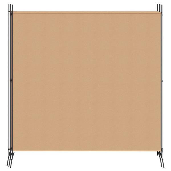 Grote foto vidaxl 4 panelen roomdivider beige 698 x 180 cm stof huis en inrichting overige huis en inrichting