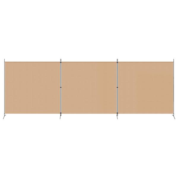 Grote foto vidaxl 4 panelen roomdivider beige 525 x 180 cm stof huis en inrichting overige huis en inrichting