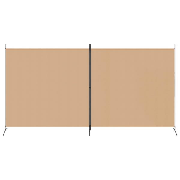 Grote foto vidaxl 2 panelen kamerscherm beige 348 x 180 cm stof huis en inrichting overige huis en inrichting