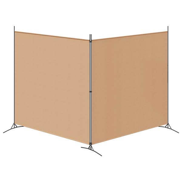 Grote foto vidaxl 2 panelen kamerscherm beige 348 x 180 cm stof huis en inrichting overige huis en inrichting