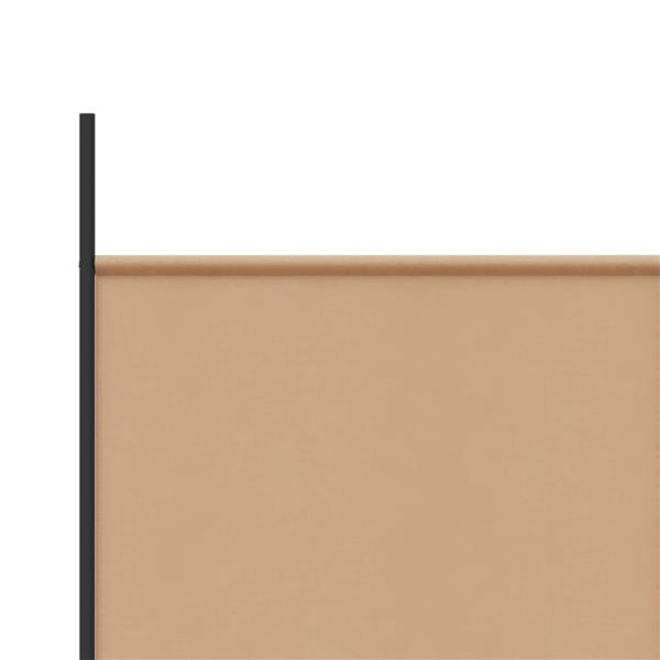 Grote foto vidaxl 6 panelen kamerscherm beige 520 x 180 cm stof huis en inrichting overige huis en inrichting