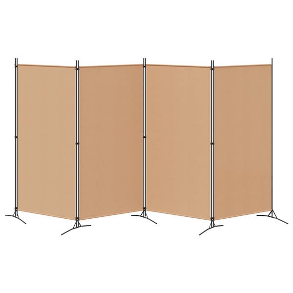 Grote foto vidaxl 4 panelen roomdivider beige 346 x 180 cm stof huis en inrichting overige huis en inrichting