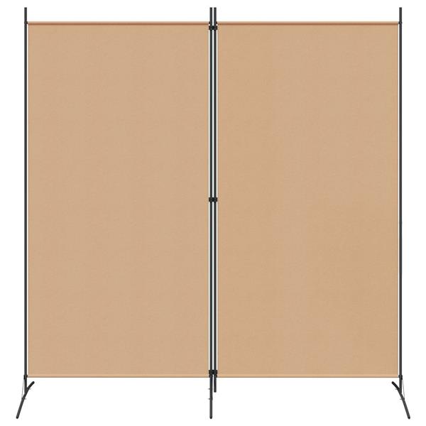 Grote foto vidaxl 2 panelen kamerscherm beige 175 x 180 cm stof huis en inrichting overige huis en inrichting