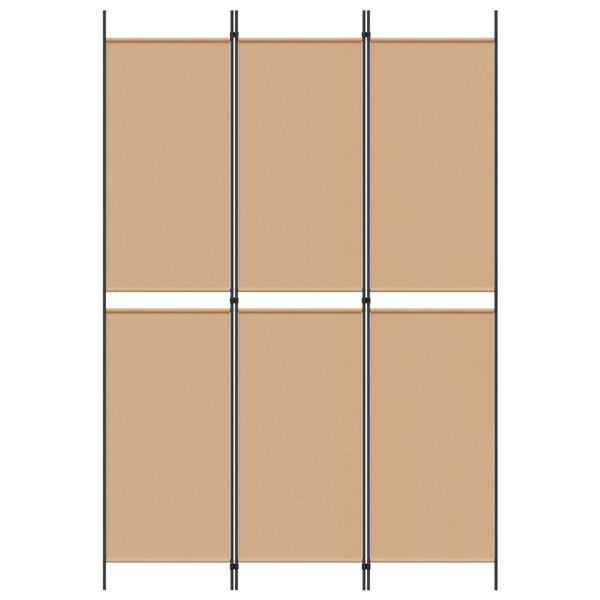 Grote foto vidaxl 3 panel room divider beige 150 x 220 cm stof huis en inrichting overige huis en inrichting