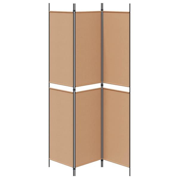 Grote foto vidaxl 3 panel room divider beige 150 x 220 cm stof huis en inrichting overige huis en inrichting