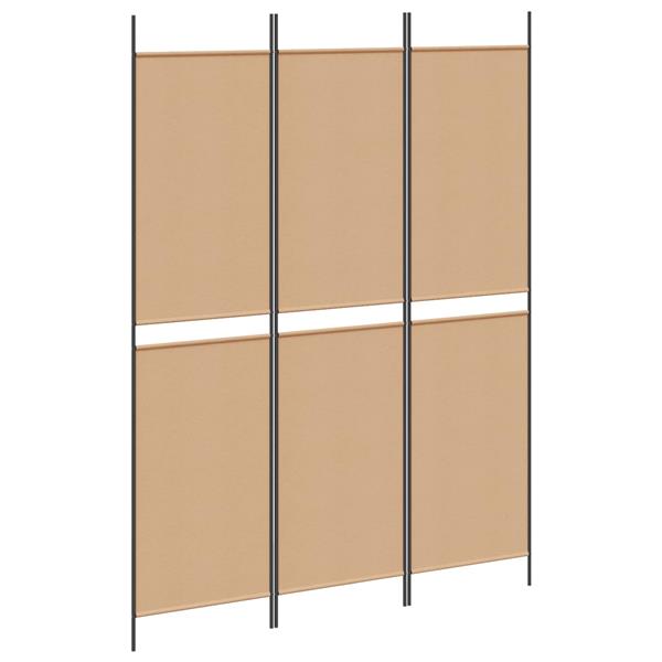 Grote foto vidaxl 3 panel room divider beige 150 x 200 cm stof huis en inrichting overige huis en inrichting
