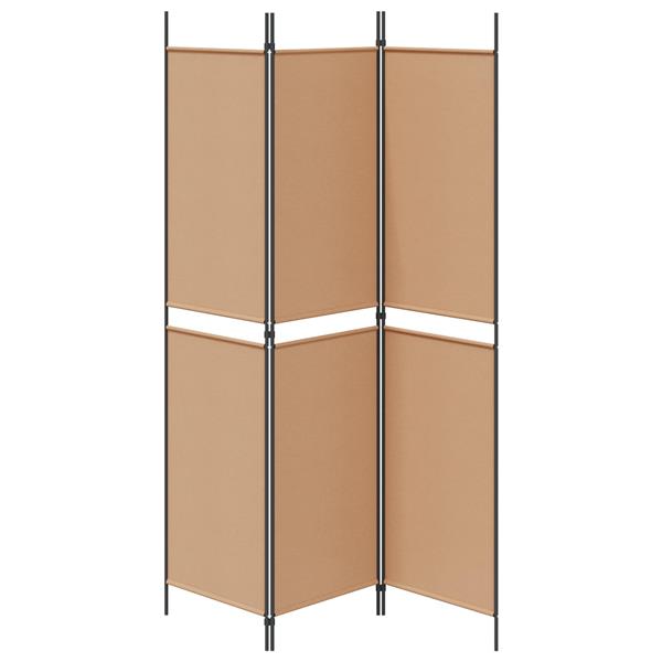 Grote foto vidaxl 3 panel room divider beige 150 x 200 cm stof huis en inrichting overige huis en inrichting
