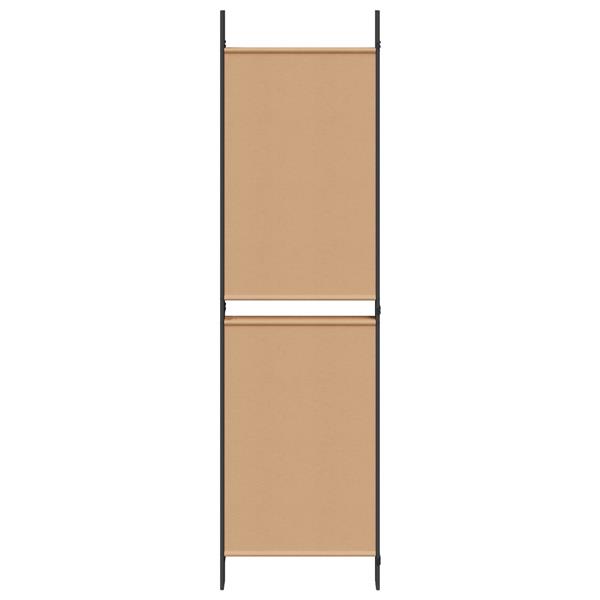 Grote foto vidaxl 5 panel room divider beige 250 x 180 cm stof huis en inrichting overige huis en inrichting