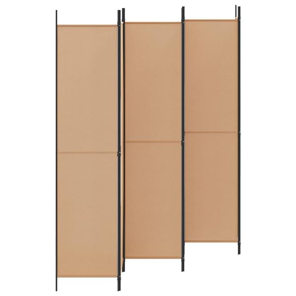 Grote foto vidaxl 6 panelen kamerscherm beige 300 x 220 cm stof huis en inrichting overige huis en inrichting