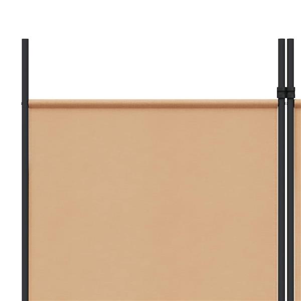 Grote foto vidaxl 6 panelen kamerscherm beige 300 x 220 cm stof huis en inrichting overige huis en inrichting