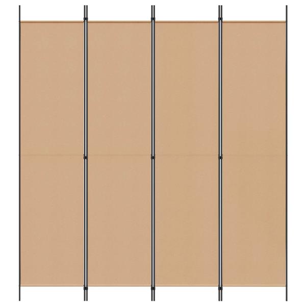 Grote foto vidaxl 4 panelen roomdivider beige 200 x 220 cm stof huis en inrichting overige huis en inrichting