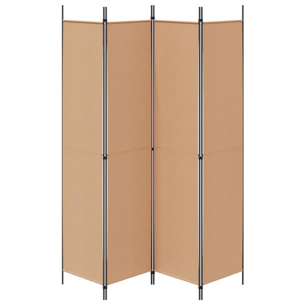 Grote foto vidaxl 4 panelen roomdivider beige 200 x 220 cm stof huis en inrichting overige huis en inrichting