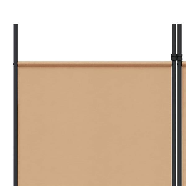 Grote foto vidaxl 4 panelen roomdivider beige 200 x 220 cm stof huis en inrichting overige huis en inrichting