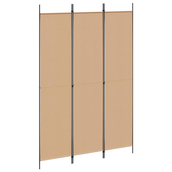 Grote foto vidaxl 3 panel room divider beige 150 x 220 cm stof huis en inrichting overige huis en inrichting