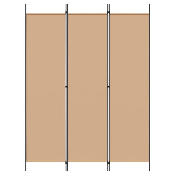 Grote foto vidaxl 3 panel room divider beige 150 x 200 cm stof huis en inrichting overige huis en inrichting
