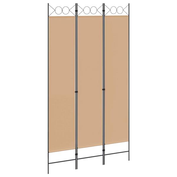Grote foto vidaxl 3 panel room divider beige 120 x 220 cm stof huis en inrichting overige huis en inrichting