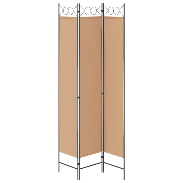 Grote foto vidaxl 3 panel room divider beige 120 x 220 cm stof huis en inrichting overige huis en inrichting