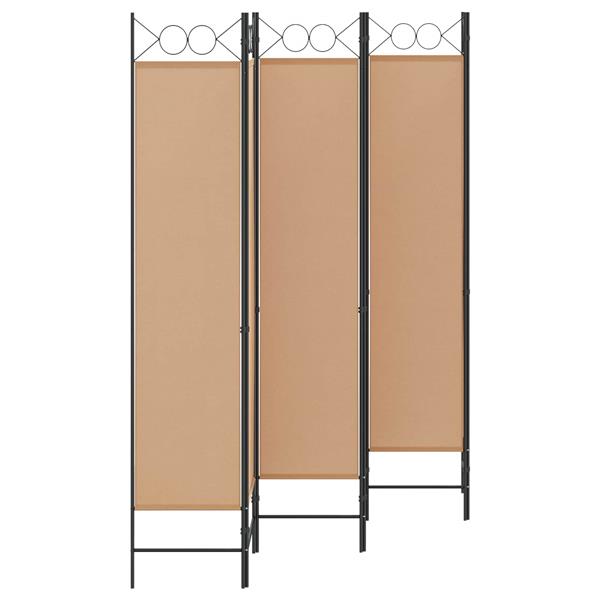 Grote foto vidaxl 6 panelen kamerscherm beige 240 x 200 cm stof huis en inrichting overige huis en inrichting