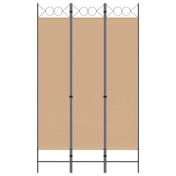 Grote foto vidaxl 3 panel room divider beige 120 x 200 cm stof huis en inrichting overige huis en inrichting