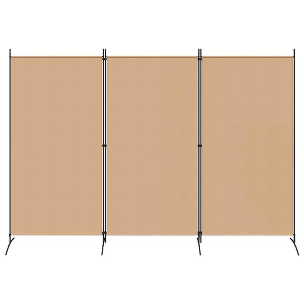 Grote foto vidaxl 3 panel room divider beige 260 x 180 cm stof huis en inrichting overige huis en inrichting