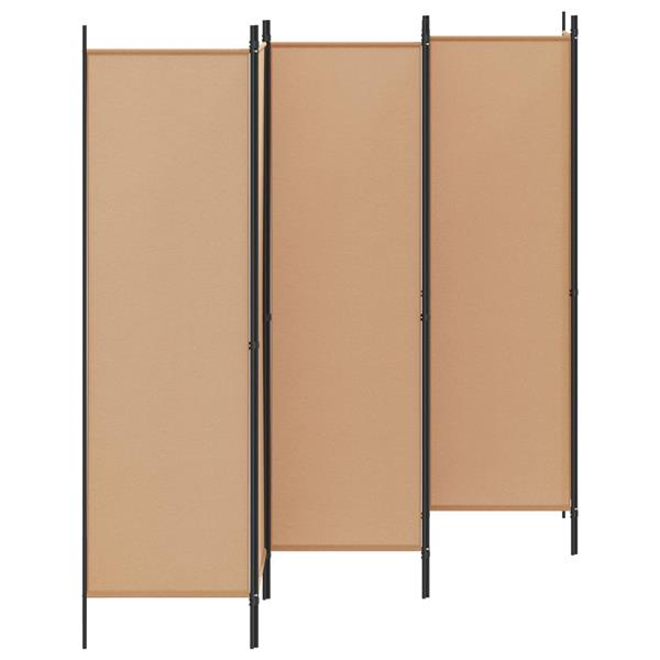 Grote foto vidaxl 6 panelen kamerscherm beige 300 x 180 cm stof huis en inrichting overige huis en inrichting