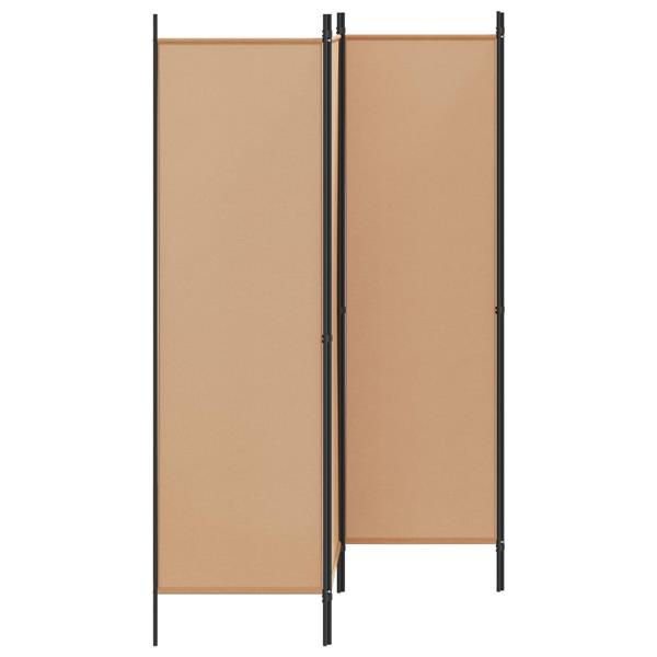 Grote foto vidaxl 4 panelen roomdivider beige 200 x 180 cm stof huis en inrichting overige huis en inrichting