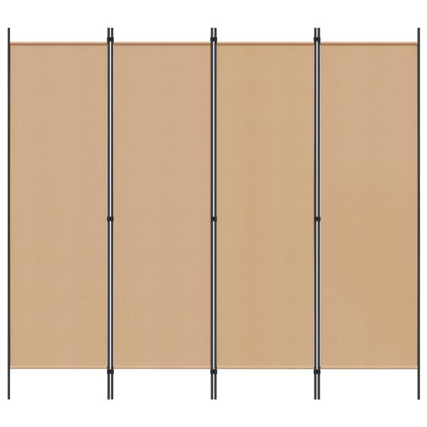 Grote foto vidaxl 4 panelen roomdivider beige 200 x 180 cm stof huis en inrichting overige huis en inrichting