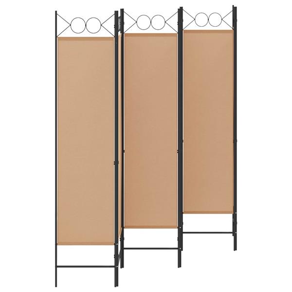 Grote foto vidaxl 6 panelen kamerscherm beige 240 x 180 cm stof huis en inrichting overige huis en inrichting