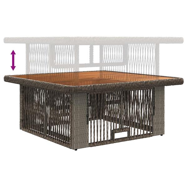 Grote foto vidaxl tuin eettafelset 3 pcs grijs en donkergrijs poly rattan tuin en terras tuinmeubelen