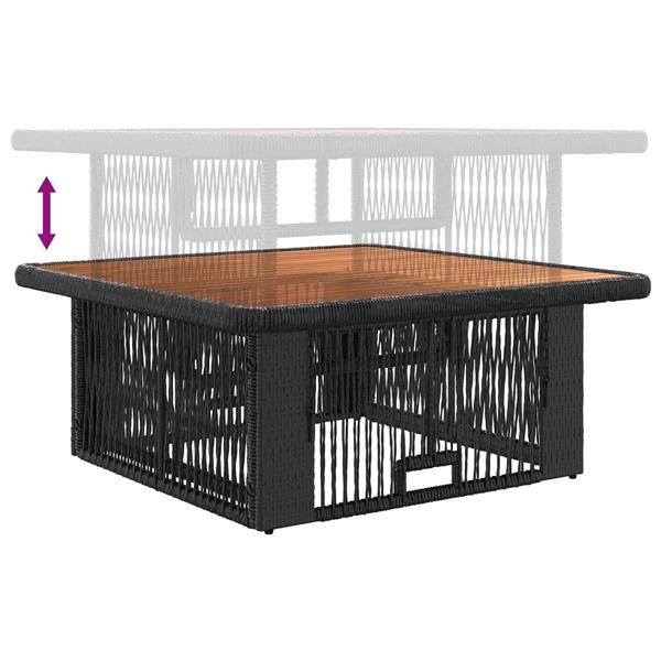 Grote foto vidaxl tuin eettafelset met kussen 3 pcs beige en cr me poly rattan tuin en terras tuinmeubelen