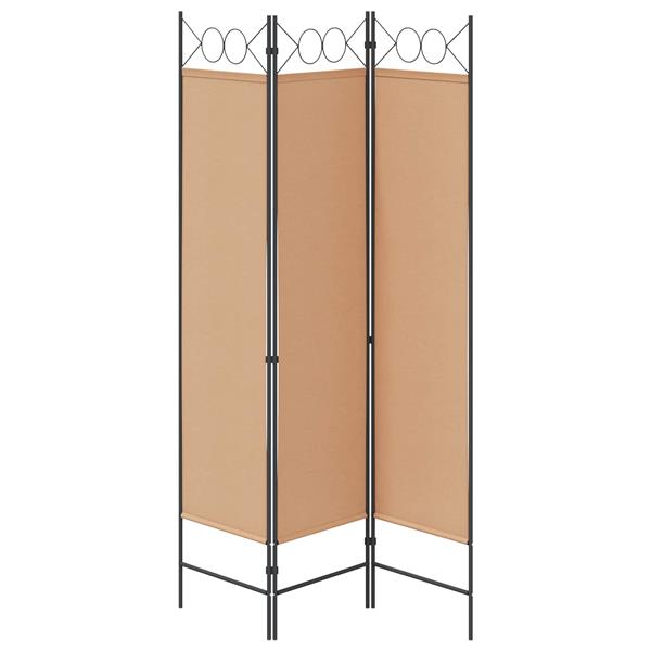 Grote foto vidaxl 3 panel room divider beige 120 x 180 cm stof huis en inrichting overige huis en inrichting