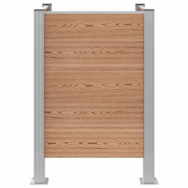 Grote foto vidaxl afvalcontainer ombouw bruin 85 x 85 x 115 cm aluminium en wpc tuin en terras overige tuin en terras