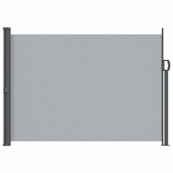Grote foto vidaxl uittrekbaar zijscherm 100 polyester ijzer staal tuin en terras overige tuin en terras