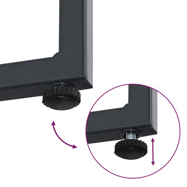 Grote foto vidaxl tuinbankenset 3 pcs zwart en anthraciet staal tuin en terras tuinmeubelen